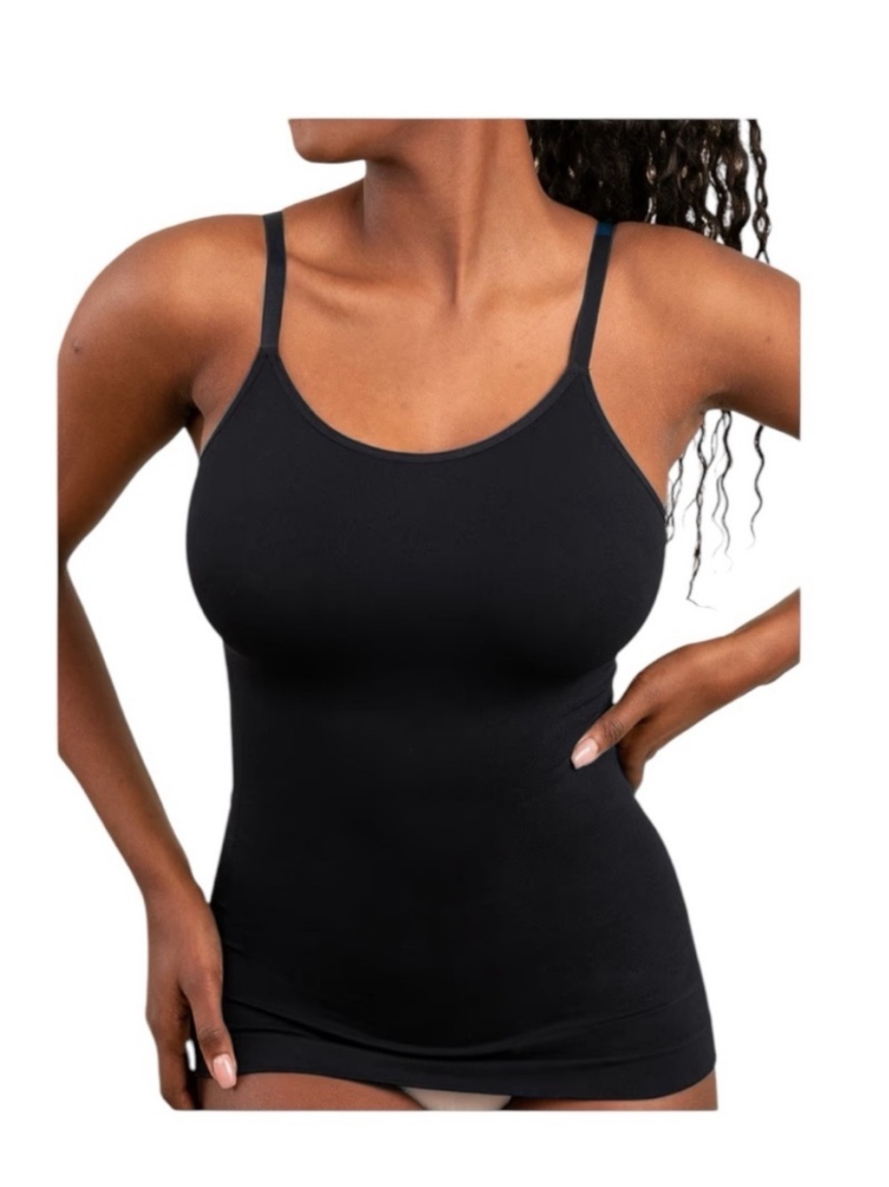 Shapermint Essentials All Day Every Day Shaping Scoop Neck Cami Black Size XL